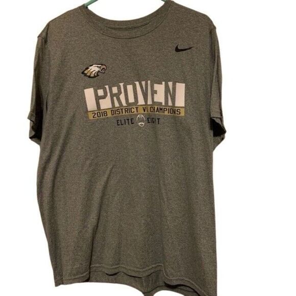 CLARION EAGLES FOOTBALL 2018 CHAMP. SIZE XL THE NIKE TEE ATHLETIC CUT T-SHIRT - Picture 1 of 3